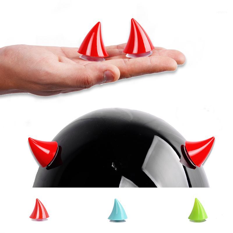 

Onever 2Pcs Motorcycle Helmet Horn Soft Plastic Motorbike Helmet Horns Sucker Decoration Accessories For Motorcycle DIY1, Green