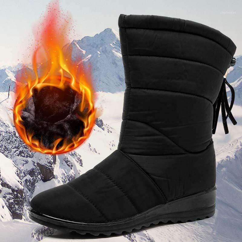 

2020 Shoes For Women Waterproof Casual Winter Boots For Women Plush Furry Women's Ankle Boots Fashion Tassel Style Female1, Black