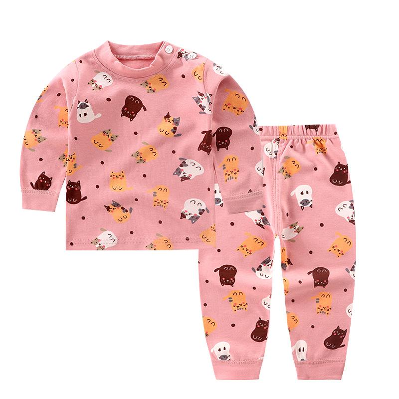 

Spring Autumn Cotton Baby Clothes Sets Long Sleeve Tops+ Elastic Pants 2PCs Solid OutfitsInfant Newborn Baby Girls Boys Clothes