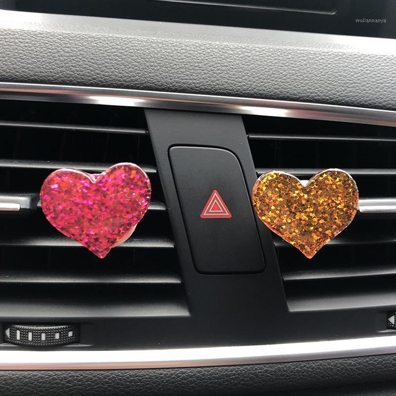 

Bling Car Accessories For Girls Car Aroma Diffuser Mini Heart Shape Flavoring For Fresheners Auto Perfume Air Vent Clip1