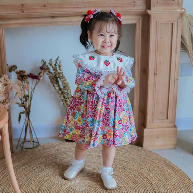 

Baby Girls Clothes Summer New Spanish Girls Dress Embroidery Print Lace Cute Dress Turkey Vintage Princess For Y30971, Picture