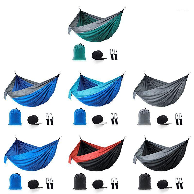 

Sturdy and durable camping user double nylon hammock Double nylon hammock for camping users Outdoor Hammock-gray1