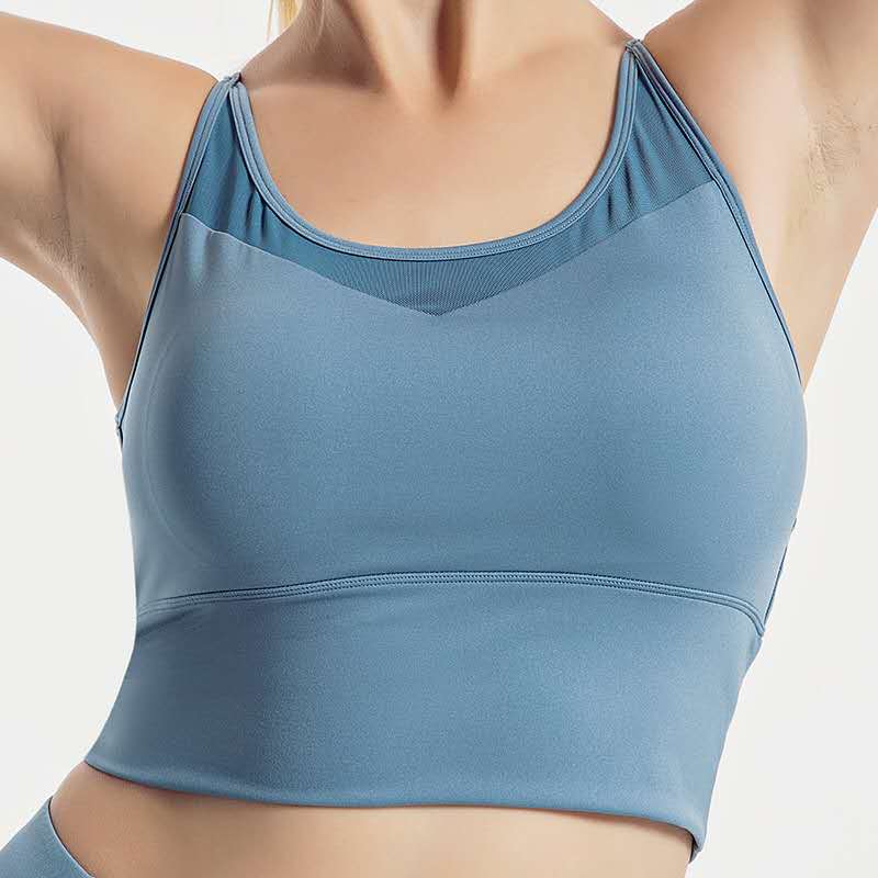 

2021 hot sale cross mesh sling sports underwear beauty vest fitness shockproof bra yoga wear free shipping#wdsdf5841, Blue