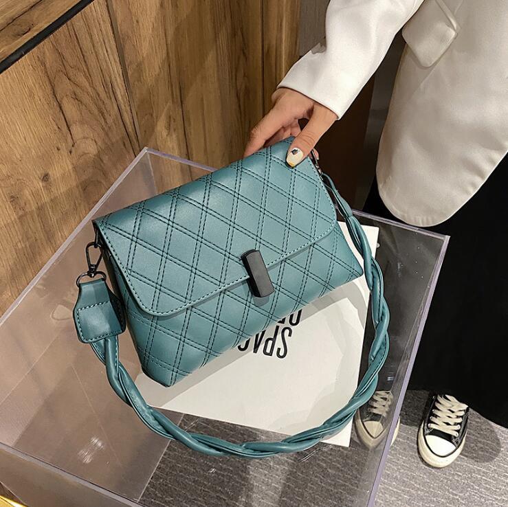 

2021 Fashion New Arrive Women Pu Leather Shoulder Bags Girls Brief Flap Women's Casual Messenger Bags Crossbody Casual, Black