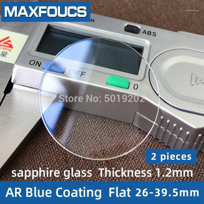 

Watch glass Sapphire glass AR Blue Coating Flat thickness 1.2 mm diameter 26 mm to 39.5 ,2 Piece1