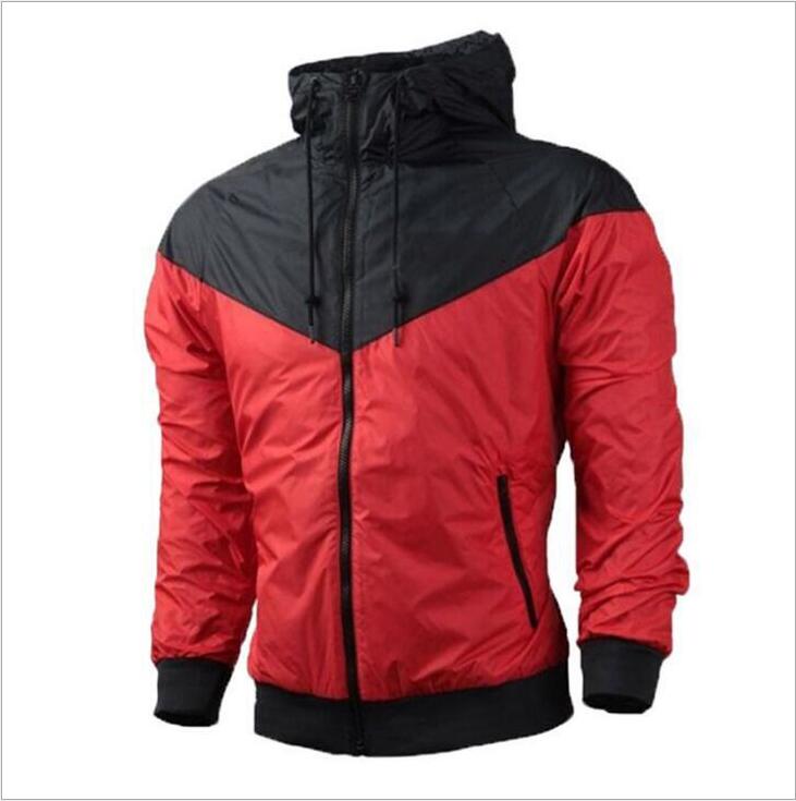 

Mens Jacket Stylish Thin Casual Jacket Windproof waterproof Spring Autumn Patchwork Windrunner Jackets Coat Sport Windbreaker for Man, White