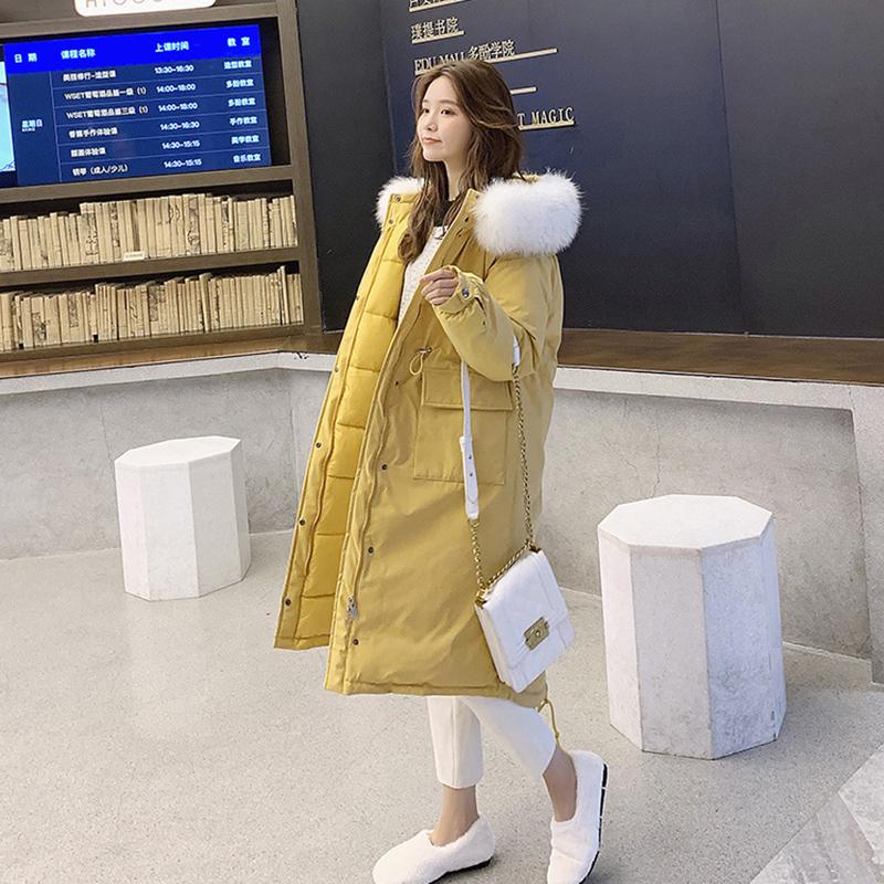 

In the fall and winter of 2020 the new feather long cotton-padded jacket female loose knee-length coat with thick jacket coat, Black