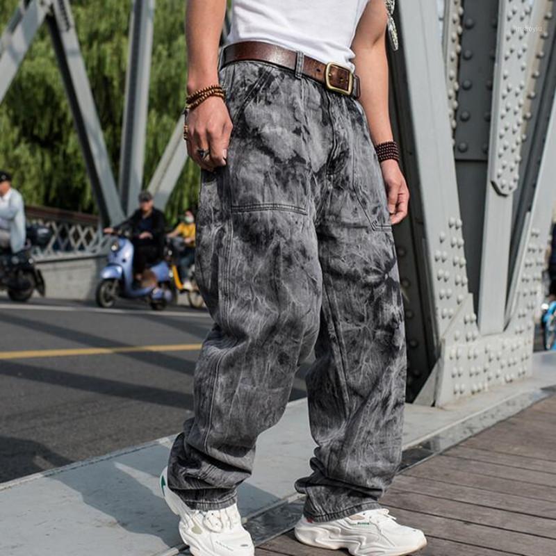 

Men's Jeans Autumn Winter Style Hip Hop Baggy Mens Denim Loose Pants Rap For Boy Rapper Fashion Plus Size -461, Gray