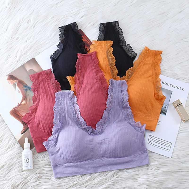 

Sexy Lace Bras Push Up Sport Bra Top Seamless Sports Bra Brassiere Underwear Wireless Brassiere Sport Femme Yoga For Cup A-D1, Jh