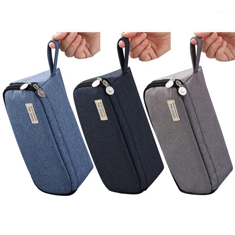 

Pencil Case Triangle Pencil Pouch Simple Bag Portable Stationery Pen Case School Office Supplies1