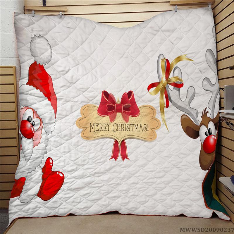 

Home Textile Merry Christmas Print Quilt Super Soft Fashionable Modern Home Bed Set For Kids Children Bedroom Decor