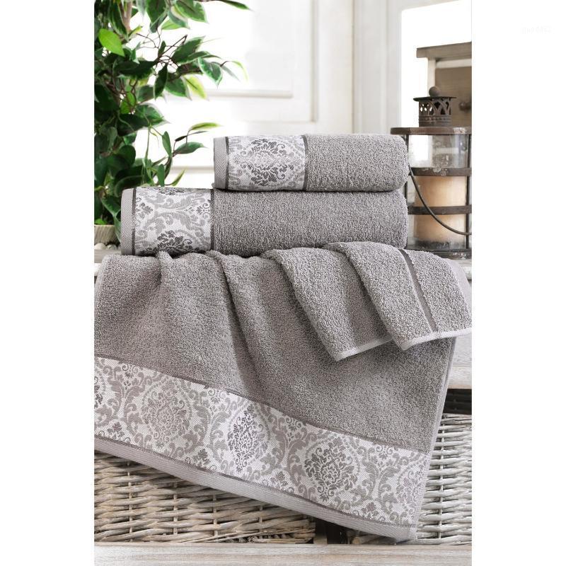 

Soft Towels Set 100%Cotton Antibacterial Hair Towel 50x85 cm Bath Towel, Hand Towel, Washcloth, Highly Absorbent, Hotel Quality1, Dark grey