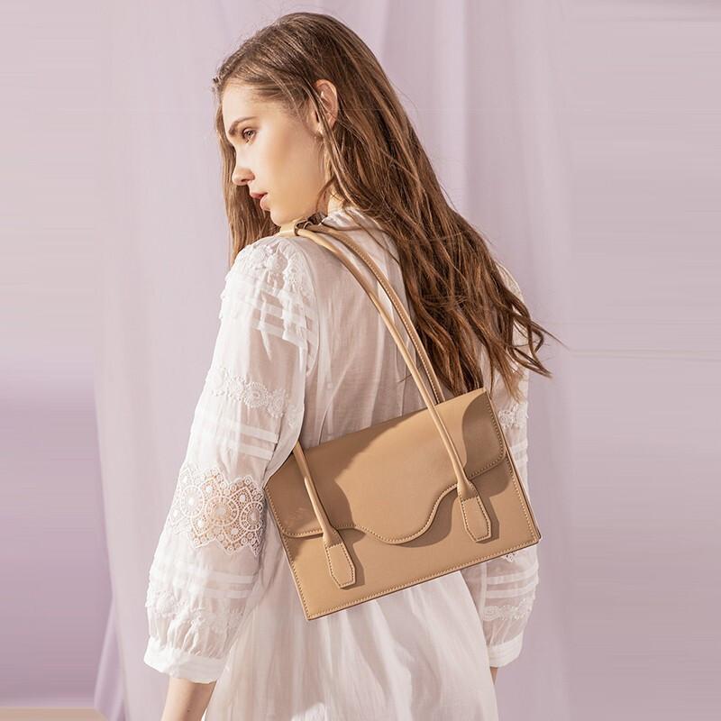 

Luxury Fashion Women Shoulder Bags Two-layer cowhide Female Travel Totes and Purses Ladies Handbags Designer Solid Color bags, White