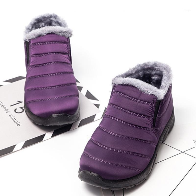 

Women Ankle Boots Women Winter Boots Ladies Thick Fluff Snow Female Winter Shoes Fashion Waterproof New Shoes Autumn1, Purple