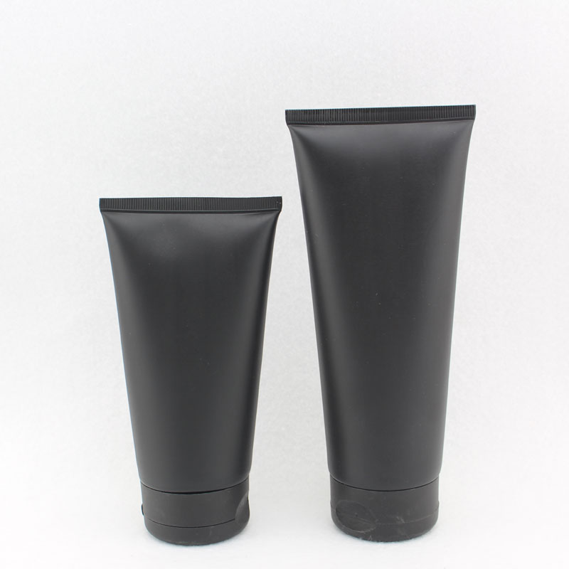 

150G 200G Empty Black Soft Tube Refillable Plastic Lotion Cream Squeeze Cosmetic Packaging Bottle Container Screw Lid 30PC/lot