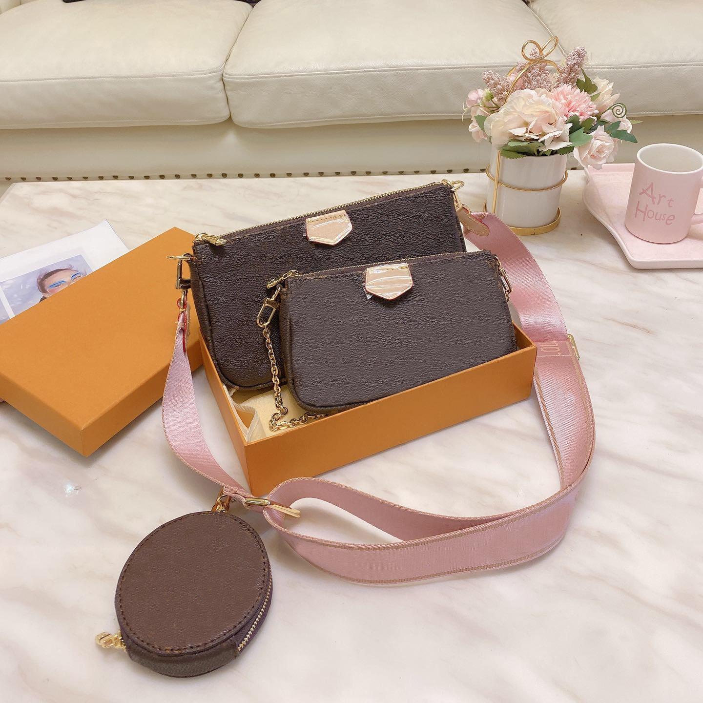 

Best selling handbag shoulder bags handbag fashion bag handbag wallet phone bags Three-piece combination bags free shopping, Blue