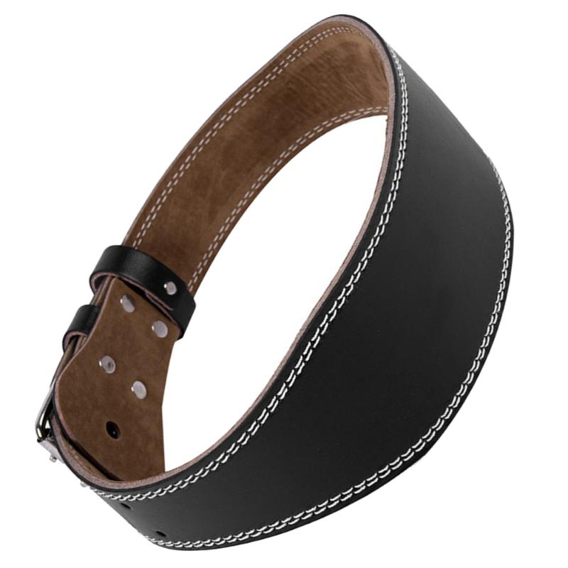 

1pc Waist Supporter PU Leather Unisex Fitness Belt Waist Belt Gym for Training Weightlifting, Black