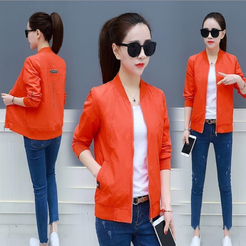 new spring and autumn new Korean version of the two sides wear windbreaker hooded women loose short coat 201112Z