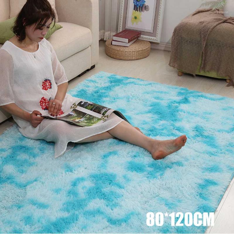 

Simple Nordic Carpet Long Plush Soft Carpet Rug for Bedroom Living Room Dropshipping FAS1, Blue