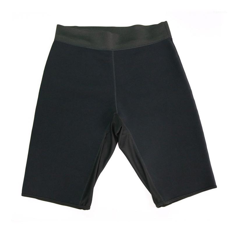 

Trousers Fitness Body Shaper Fitness Man shorts Knee Length Elastic Running shorts men Sweating Slimming Sauna Sports1, Black
