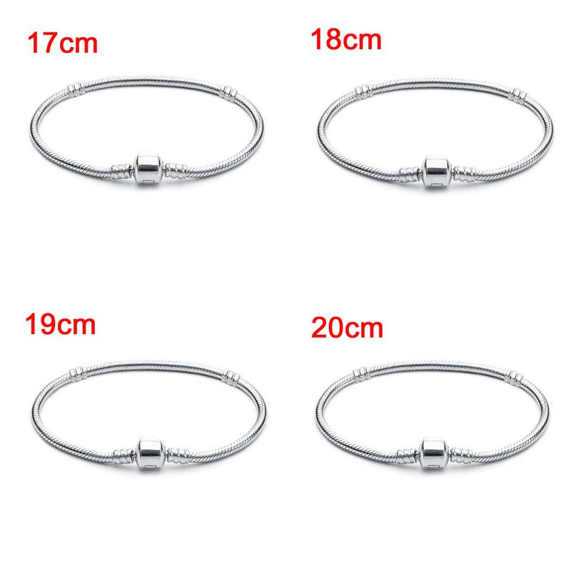 

4 Types Snake Chain European Charms Bracelet Fit Original Bracelet Bangle For Women Family Friends Bracelets Authentic Jewelry
