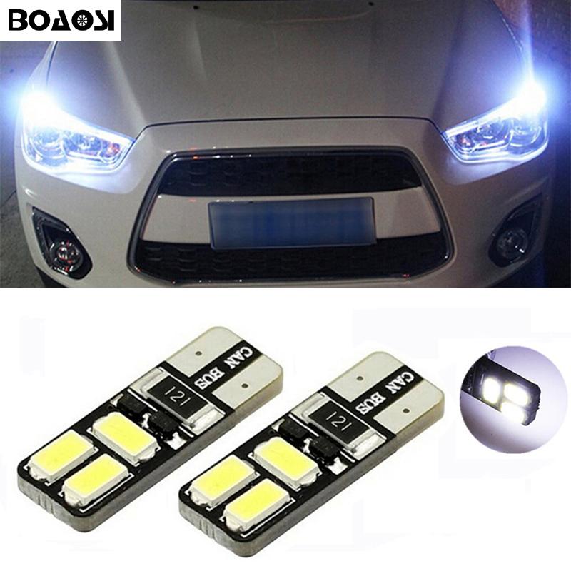 

BOAOSI 2x W5W LED Auto Lamp Light bulbs with Projector Lens For Mitsubishi asx lancer 10 outlander 2013 pajero l200 Expo
