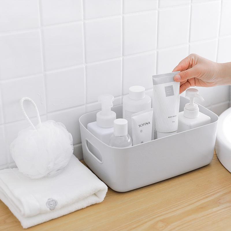

Plastic storage basket toilet bathroom cosmetics storage basket kitchen tabletop sundry snack box Household goods1