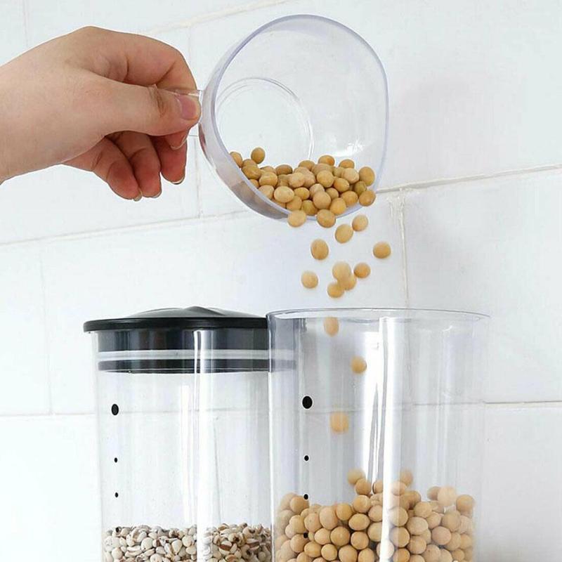 

Kitchen Storage Cereal Dispenser Bottle Tank Wall Mount Snack Household Fixtures Dry Grain Barrel Nuts Candy Cup Z5E71