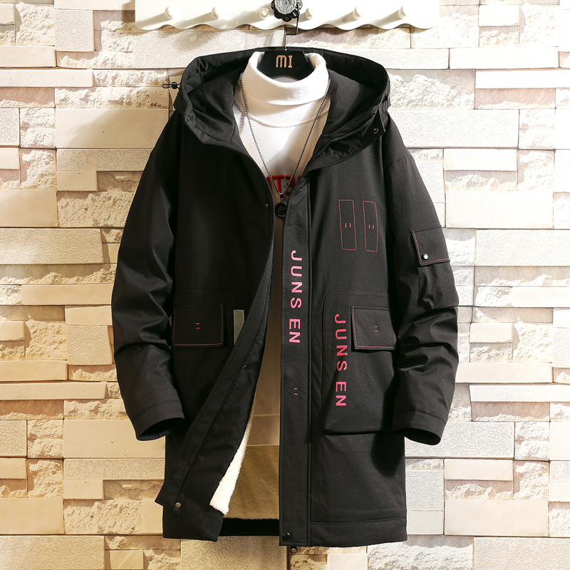 

2021 New Casual Black Grey Men's Windbreaker Jackets Long Trench Fur Coat for Male Spring Autumn Winter Parkas Clothes 6mcf, Jk718 1