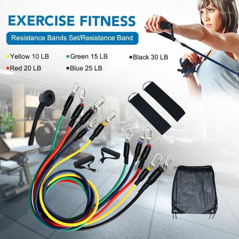 

11pcs Resistance Bands Set For Resistance Training Home Workouts Yoga With Door Anchor Handles Ankle Straps Fitness Equipment1