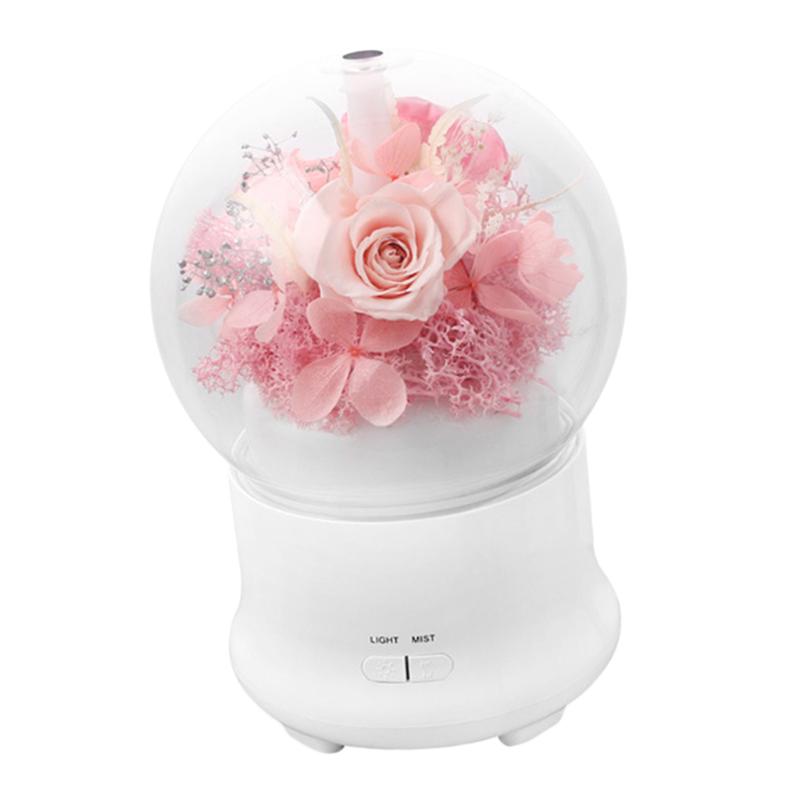 

Immortal Flower Humidifier Essential Oil Aroma Diffuser Night Light Gifts