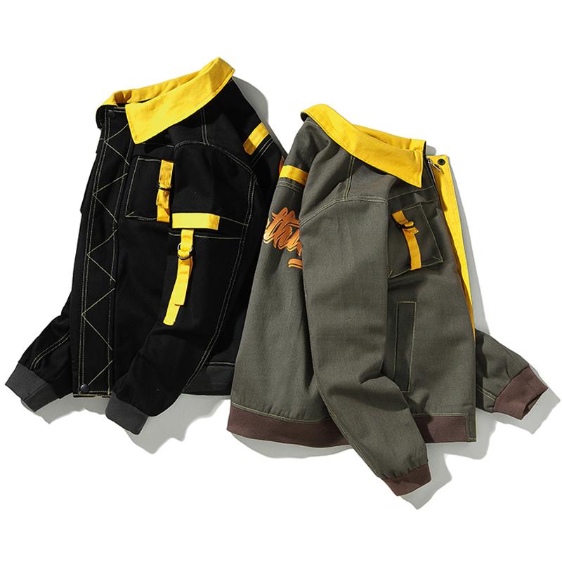 

Cotton Mens Jacket And Coat Spring and Fall High Quality large Size Casual Fashion Men Jacket Mens Bomber Army Men Jackets Coats, Black