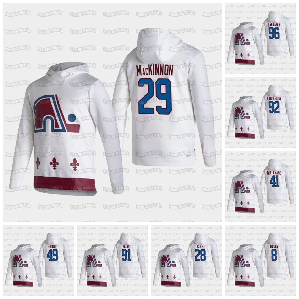 

Nathan MacKinnon Colorado Avalanche 2021 Reverse Retro Hoodie Jersey Cale Makar Mikko Rantanen Gabriel Landeskog Girard Kadri Joe Sakic, Womens s-2xl