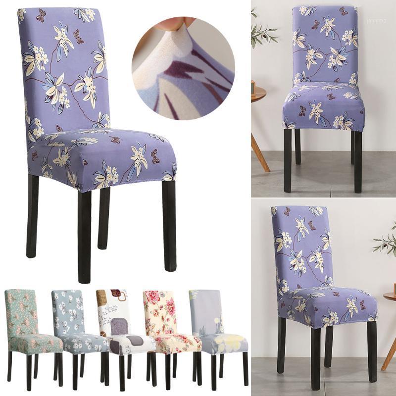 

Floral Print Chair Covers Spandex For Wedding Dining Chair Cover Room Stretch Elastic Office Banquet Hotel1