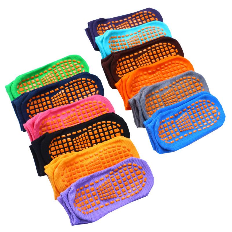 

Kids Baby Anti-Slip Sock Trampoline Socks Cotton Short Socks Adult Sport Breathable Elasticity Boy Girl Outside Child, Black