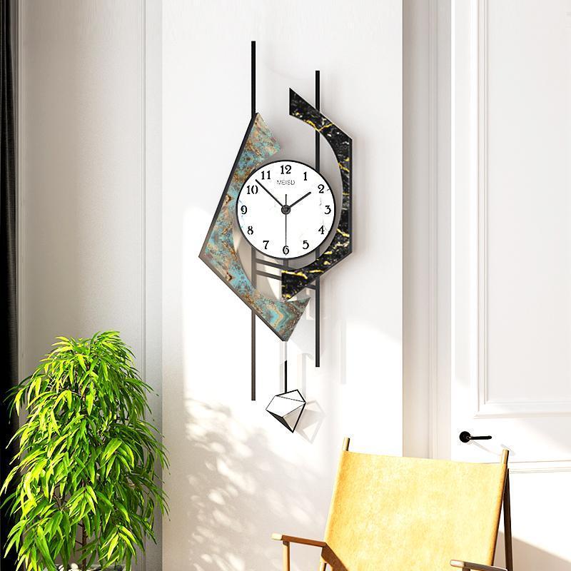 

Abstract Geometry Swingable Wall Clock Modern Design Living Room Home Decoration Wall Decor For Room 2020 Decorative Watch1