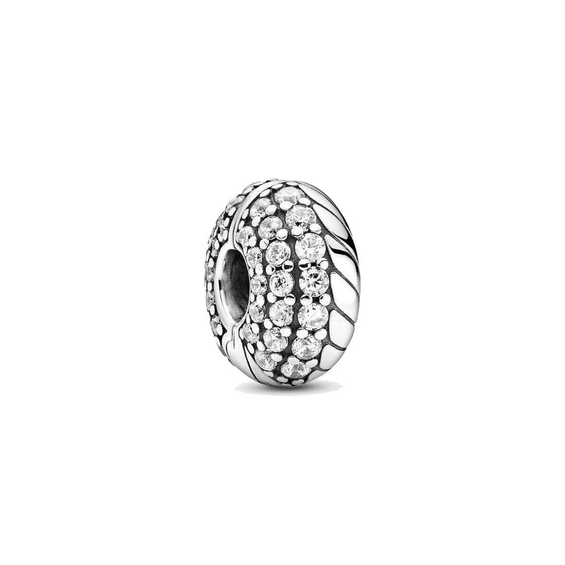 

Fine jewelry Authentic 925 Sterling Silver Bead Fit Pandora Charm Bracelets Pave Snake Chain Pattern Clip Safety Chain Pendant DIY beads, Bronze;silver