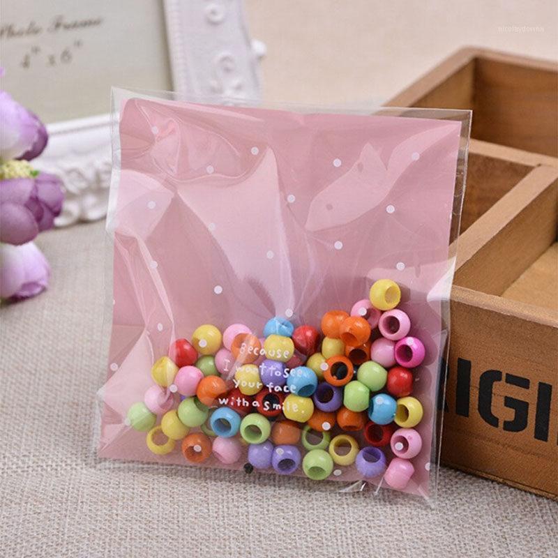 

Fresh Polka-dot Biscuit Bag Pink Blue Dot West Point Snack Baking Handmade Soap Packaging Bag Gift1