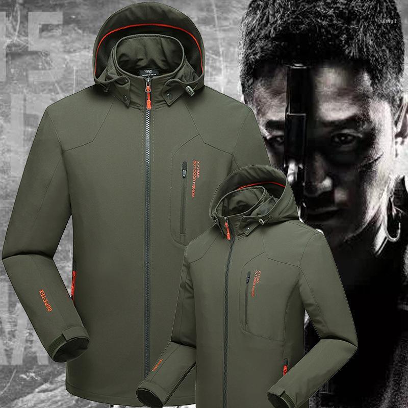 

New Style City Tactical Soft Cover Raincoat Jacket Jacket Windproof Waterproof Outdoor Mountaineering1, Army green