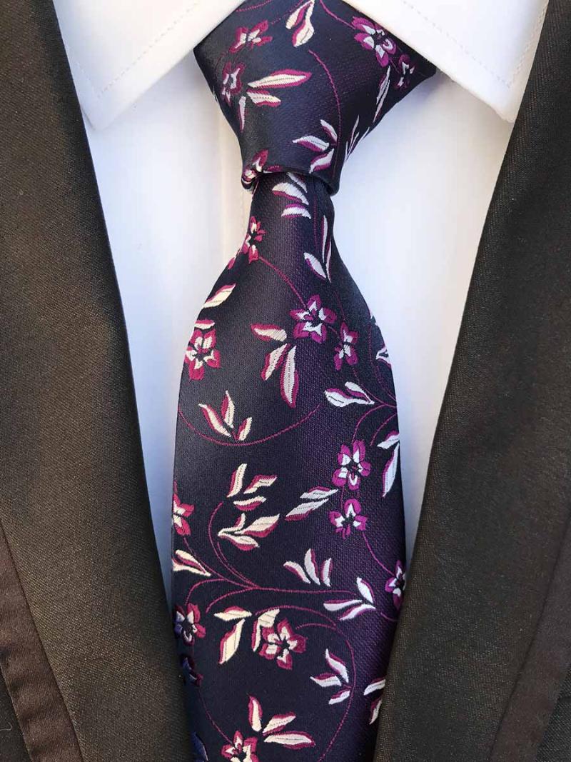

Bow Ties Designer Men Fashion Floral Tie 8cm High Quality Woven Neckties