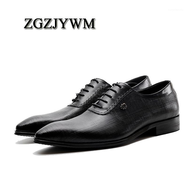 

ZGZJYWM Men Genuine Leather Handmade Black/Red Lace-Up Solid Dress Pointed Toe Italian Wedding Men Formal Oxford Shoes1
