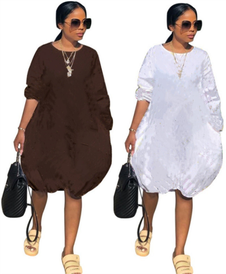 

women designer above-knee skirt short sleeve one piece dress high quality loose dress sexy elegant luxury fashion skirt klw0577, Black;gray