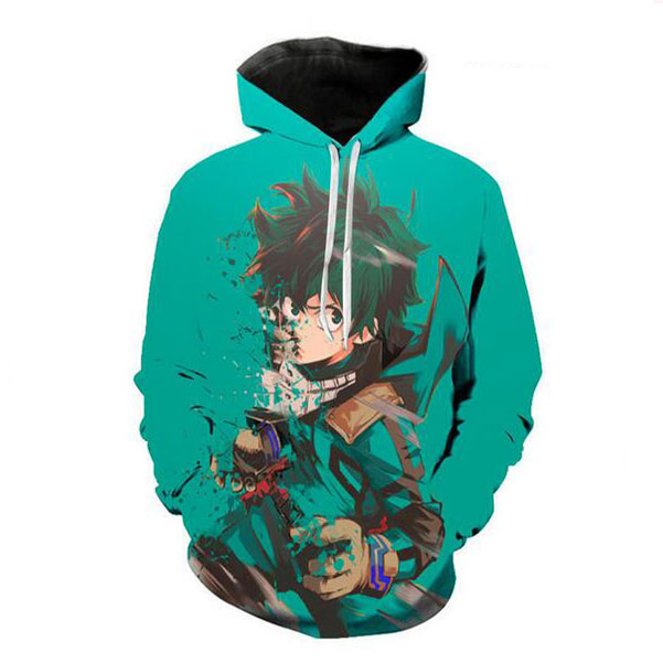 

Anime My Hero Academia 3D Printed Hoodies Popular Men and Women Fashion Hooded Pullover Tops Cartoon Hooded Sweaters Streetwear