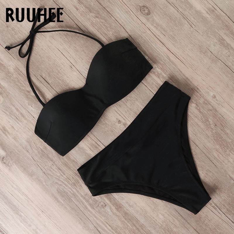 

RUUHEE Swimsuit Push Up Bikini Women Swimwear Bandage High Waist Bikini Set Strap Detachable Bathing Suit Female Beachwear Y200319, B3740sp