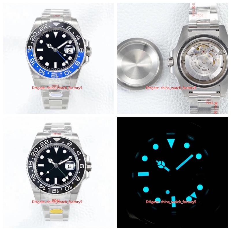 

NOOBF Maker V12 Super Version Watches CAL.3186 Movement 40mm GMT 116710 116710BLNR 904 Steel Ceramic Mechanical Automatic Mens Watch Men's Wristwatches, Black