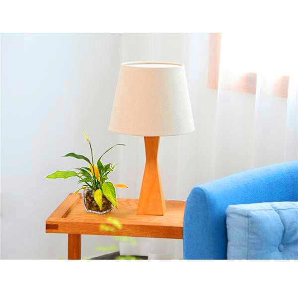 

Hot selling Concise Modern Style High-grade wood and cloth materials Creative Fashion Eye Protection Table Lamp with Light Source US Plug