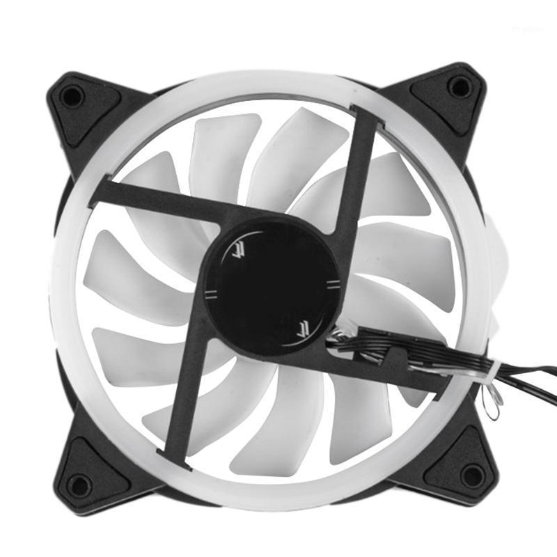 

RGB Chassis Fan 120mm Cooling Cooler Fan with Controller for Computer Discoloration Colorful Cooling Chassis 2 Pcs1