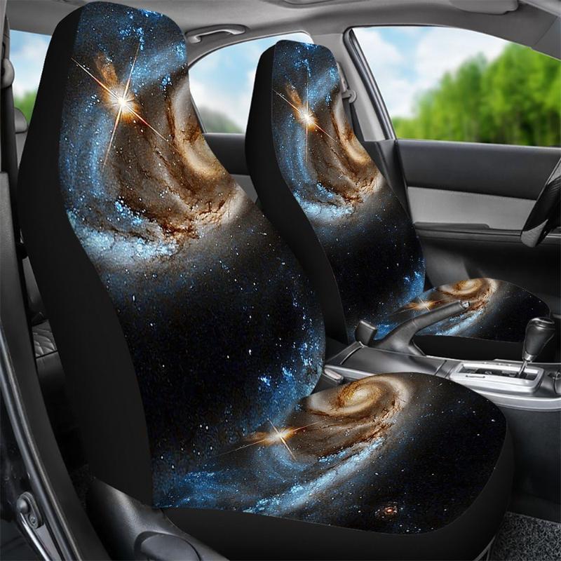 

Cool Galaxy Universal Print Car Seat Cover Auto SUV Driver Seat Protector Cover Star Polyester Case for Vehicle