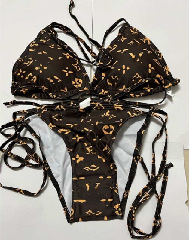 

Beach surfing Swimwear Bikini Lace up swimsuit Women Clothing Thongs Swimsuits Summer bikinis Beachs designer Bra 202s, #1
