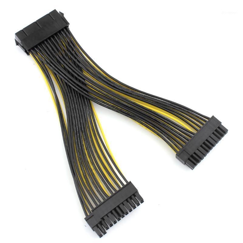 

Computer Cables & Connectors 24P 20+4 Pin Dual PSU Power Supply Cable 18AWG 20cm ATX Motherboard Mainboard Adapter Connector Mining Extensio
